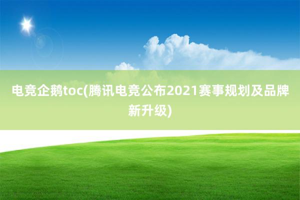 电竞企鹅toc(腾讯电竞公布2021赛事规划及品牌新升级)