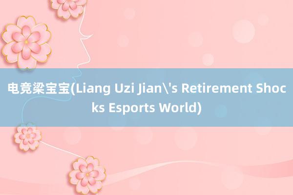 电竞梁宝宝(Liang Uzi Jian's Retirement Shocks Esports World)