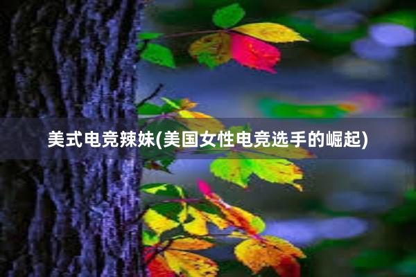 美式电竞辣妹(美国女性电竞选手的崛起)