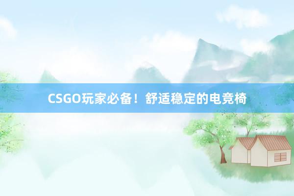 CSGO玩家必备！舒适稳定的电竞椅