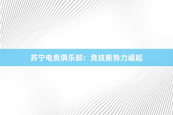 苏宁电竞俱乐部：竞技新势力崛起