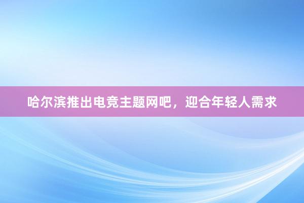 哈尔滨推出电竞主题网吧，迎合年轻人需求