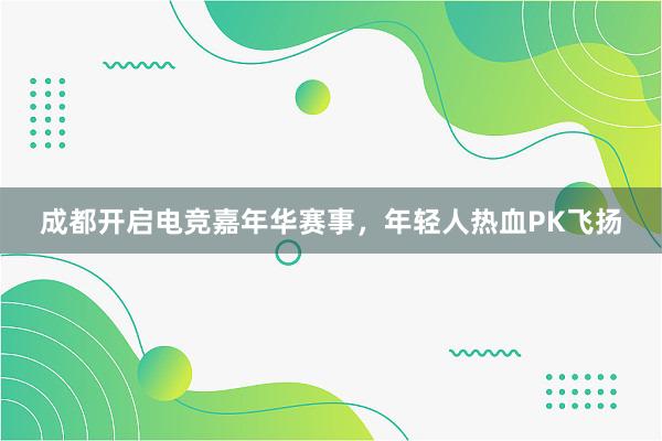 成都开启电竞嘉年华赛事，年轻人热血PK飞扬