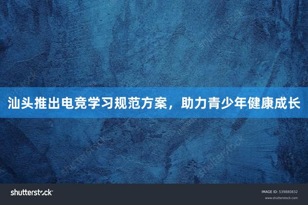 汕头推出电竞学习规范方案，助力青少年健康成长