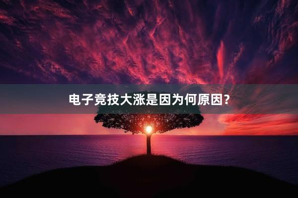 电子竞技大涨是因为何原因？