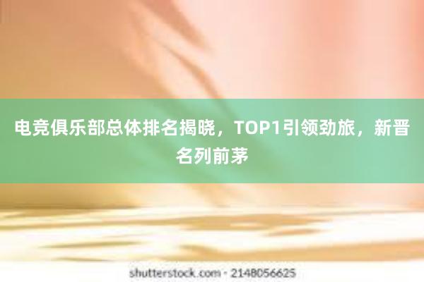 电竞俱乐部总体排名揭晓，TOP1引领劲旅，新晋名列前茅